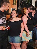 Fat slut fucked and takes load on tits